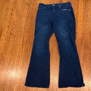 Good American Dark Blue Flare Jeans - women's size 12 / 31